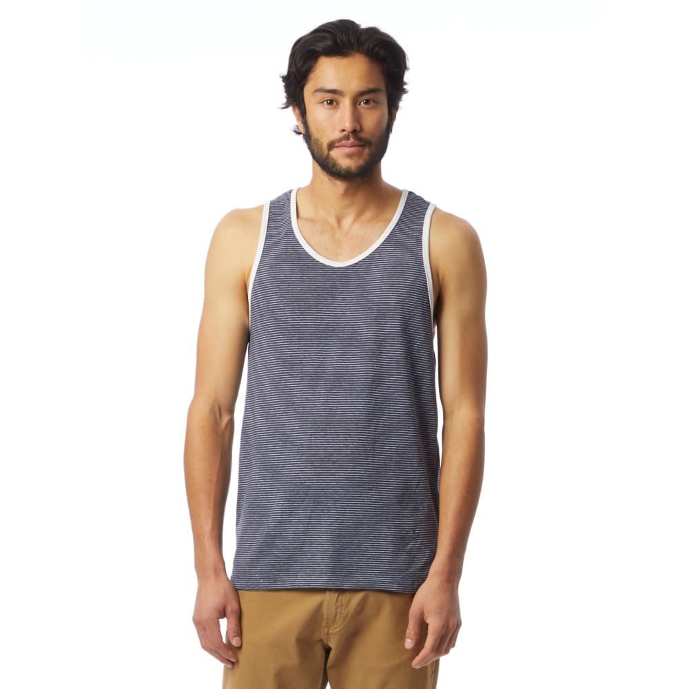 AA Eco-Jersey Tank Top Men Marine - Seaside Stripe / X-Small - Clothing