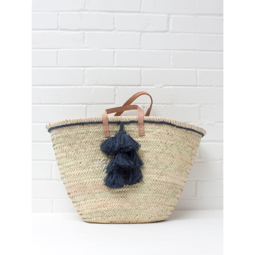 B Moroccan Fiesta Tassel Basket