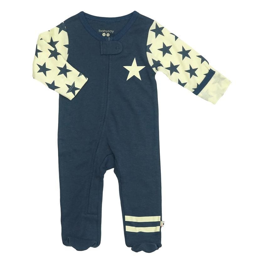BSI All-Star Zipper Footie - Indigo / 0-3 Mths - Clothing