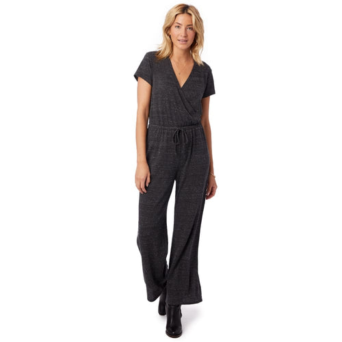 AA Eco Cross Front Jumpsuit - Eco Black / X-Small - Clothing