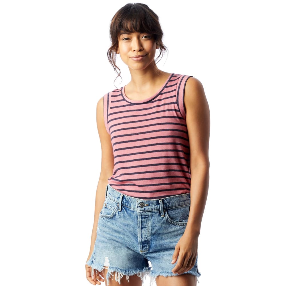 AA Eco-Jersey Crew Muscle Shirt - Washed Rose / X-Small - Clothing