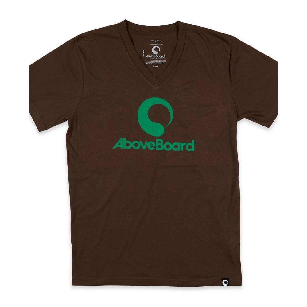 AB T-Shirt V-Neck Original Organic - Brown / Small - Clothing