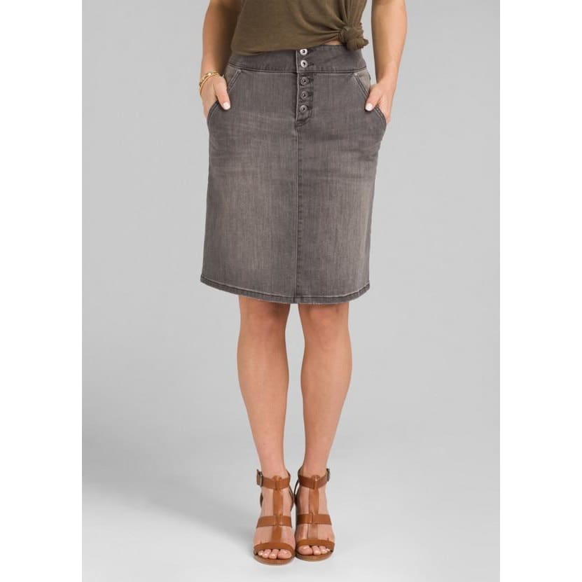 PL Aubrey Denim Skirt - Grey Denim / Clothing