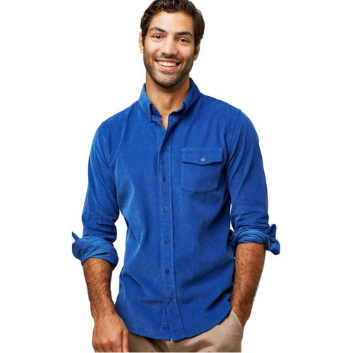 UB Shirt Long Sleeve Corduroy - Blue / X-Small - Clothing